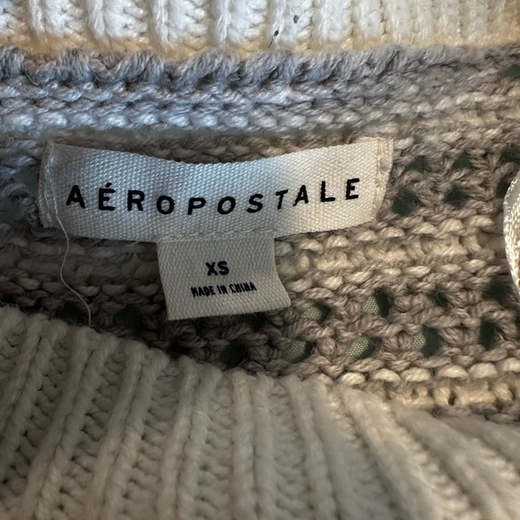 Aeropostale Women’s Sz: XS Striped Open-Knit Crew Neck. Basic Preppy Sweater. - Picture 7 of 11